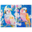 Spectrum on Wings Set Canvas Print Boho Abstract Art Set by Art Remedy, Black Frame, 10 x 15