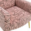 Fauteuil à oreilles en velours Citium-1807437127