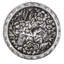 NANTUCKET KNOB DECORATED WITH CLEAR SWAROVSKI CRYSTALS IN BURNISHED SILVER PLATE
