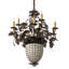 28" Wide Greenbriar Oak 9 Arm Chandelier