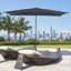 Parasol rectangulaire rectangulaire de 6,5 x 10 pi avec manivelle, inclinable, auvent en polyester résistant pour la piscine, la cour et le patio (sans base)-2023813975