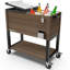 Permasteel - Glacière à roulettes 80QT à grain de bois avec cloison - Brun-116226752-50654735