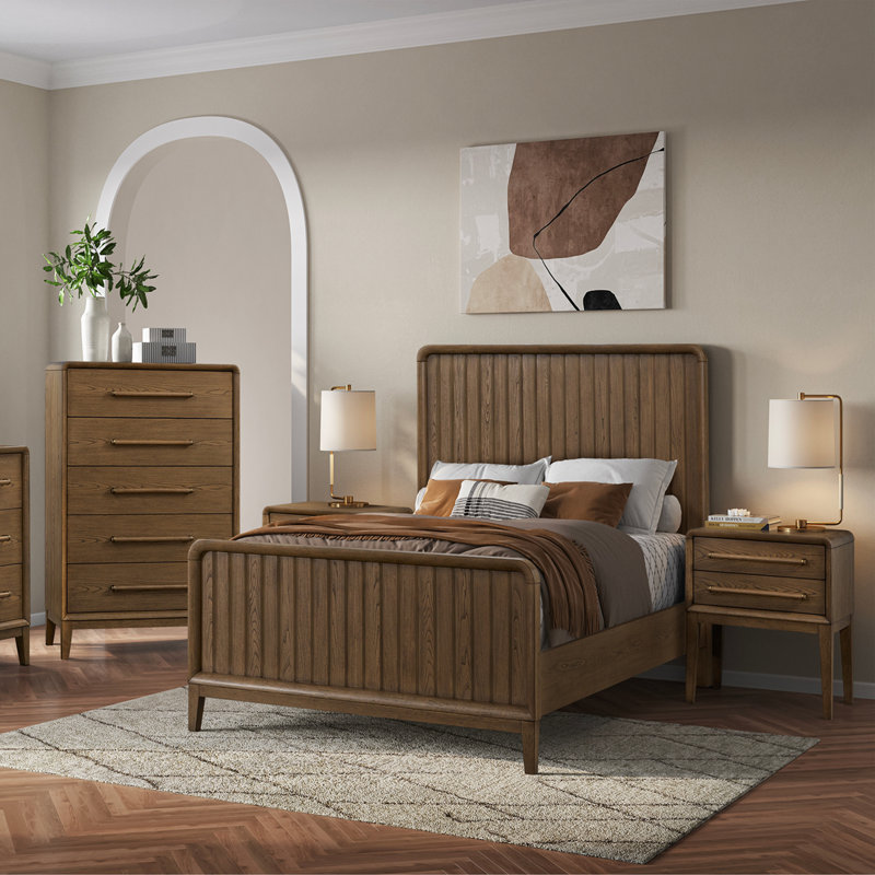 Bed, Light Brown, Full
