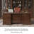 70.87"American solid wood brown office writing desk