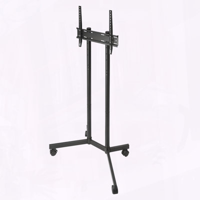 Rolling Mobile TV Cart with Height Adjustment for 32-65" Screens