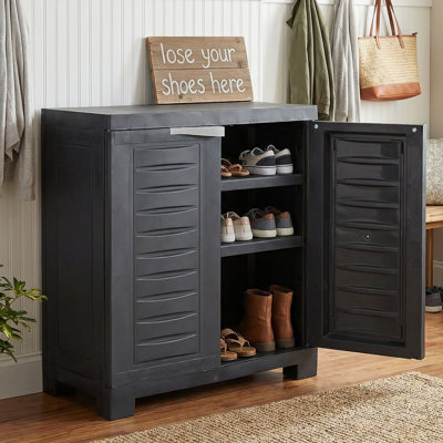 Armoire de rangement de garage autoportante réglable à 1 tablette en plastique de 25,5 po