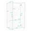 Armoire 2 portes en bois avec 3 tablettes de rangement