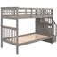 Lit superposé Twintwin avec garde-corps et rangement gris pour dortoir de chambre à coucher-541515520