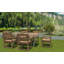 Chaise de patio avec ensemble de 2 accoudoirs, imitation grain de bois texturé pour terrasse de jardin, teck-1537525253