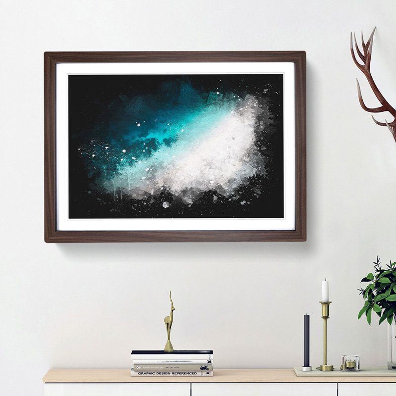 Cocoa Island Beach - Framed Print, 62cm H x 87cm W x 2cm D, Walnut Framed