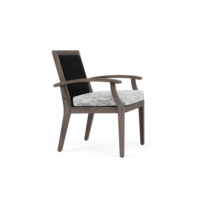Frontier Outdoor Dining Armchair, Ebony, Cast Sage