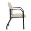 Chaise d'invité Theo avec structure en acier moderne, vinyle antimicrobien beige-118318977