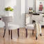 Chaise d'appoint rembourrée en tissu Farmhouse, ensemble de 2-102669843
