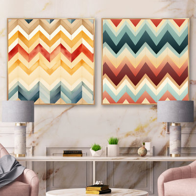Christenson - Abstract Shapes Square Collage Set Of 2