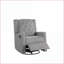 Fauteuils inclinables, fauteuil oscillant pivotant à mouvement manuel avec capitonnage à losanges | Tissu gris foncé-1085864211