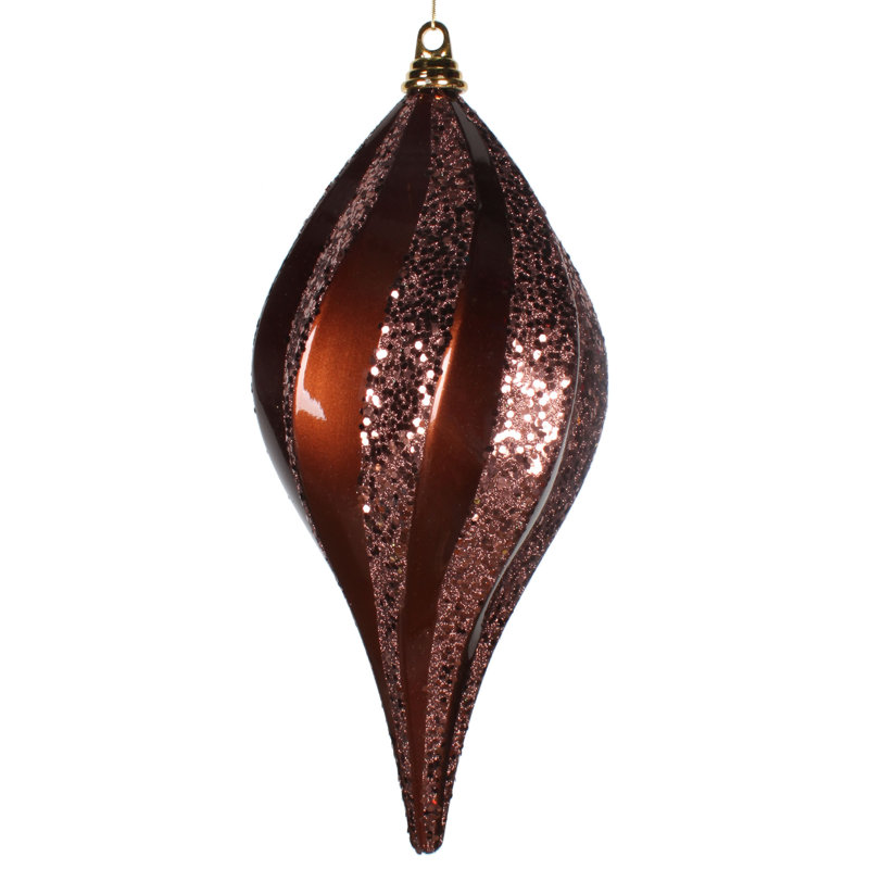 Ornement en forme de bonbon scintillant, Chocolat, H 8 po x l 8 po x P 8 po