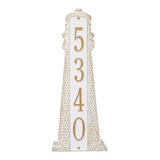 Lighthouse Personalized Vertical 4-Line Wall Address Plaque