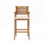 Ensemble de tabourets de bar 2 pièces avec coussins confortables et fabrication en bois d'acacia durable pour l'extérieur