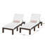 Chaise longue inclinable avec coussin Jarrah