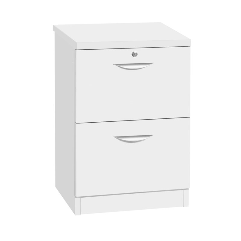 48 cm W 2 -Drawer Filing Cabinet, White