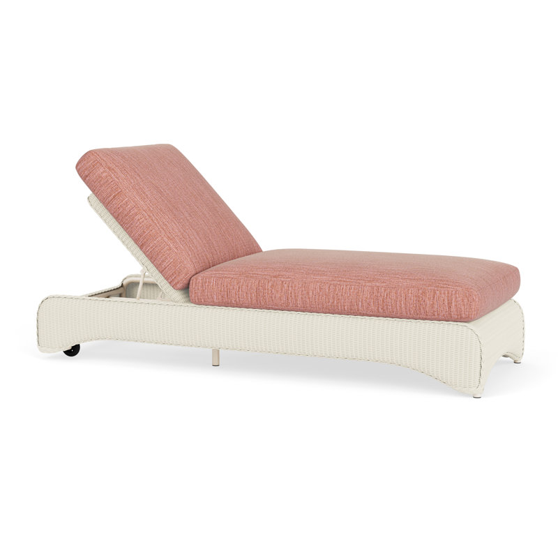 Loom Outdoor Chaise Lounge, White, Friendly Carnival