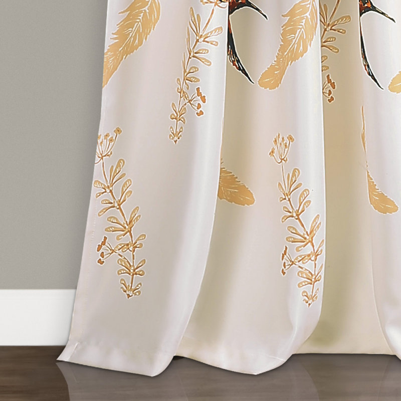Bird Breeze Room Darkening Curtain Pair, Multi