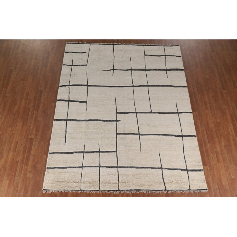 Tapis marocain moderne aux tons de terre 8 x 10