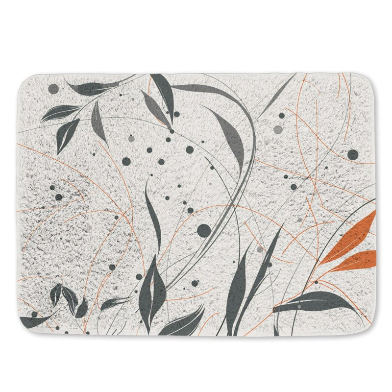 Alfiero Microfiber / Microsuede Non-Slip Bath Mat, 21" W x 34" L
