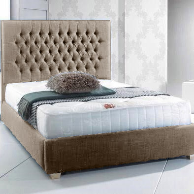 Upholstered Bed, Double (4'6), Black