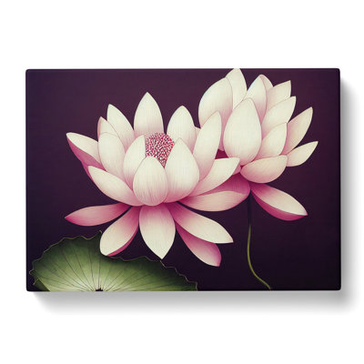 Peaceful Lotus Flowers - Wrapped Canvas