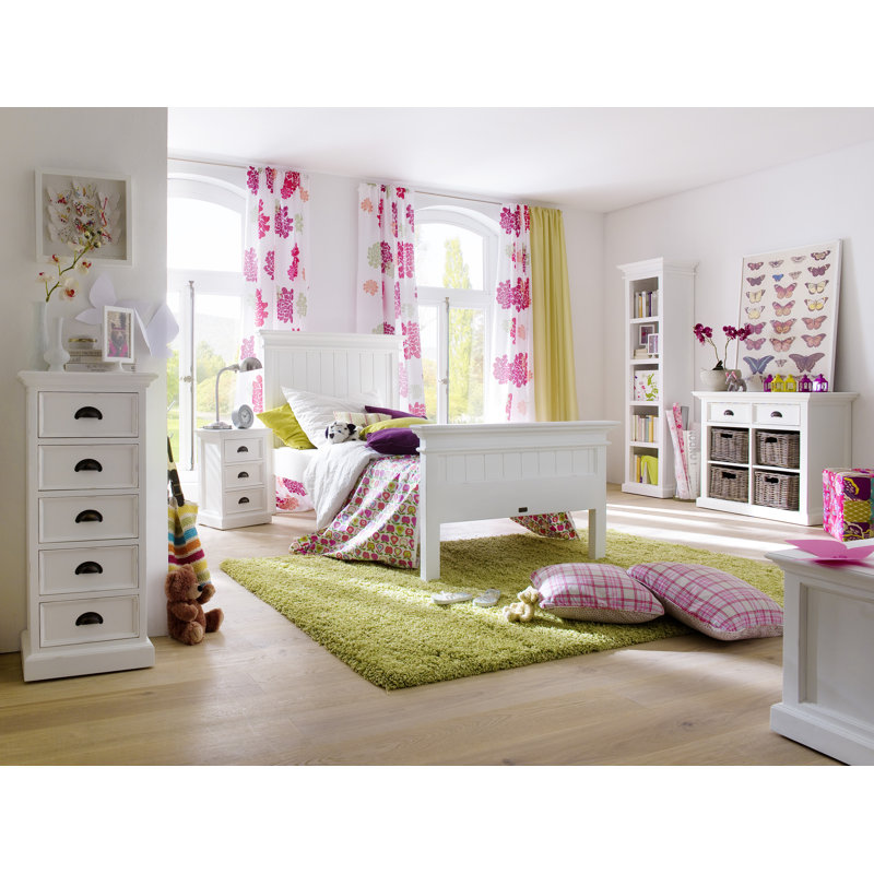 Lit plateforme Halifax en bois massif, Lit simple