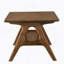 Table basse Mid-Century moderne en bois avec tablette