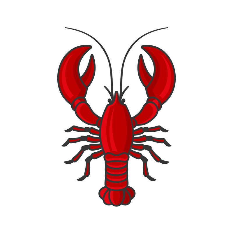 Red Lobster Icon - Wrapped Canvas Print, 76cm H x 76cm W x 3.8cm D