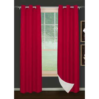 Brick Room Darkening Curtain Pair