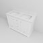 Meuble-lavabo double blanc 48 po X P 22 po D, avec plateau en quartz blanc-117825155