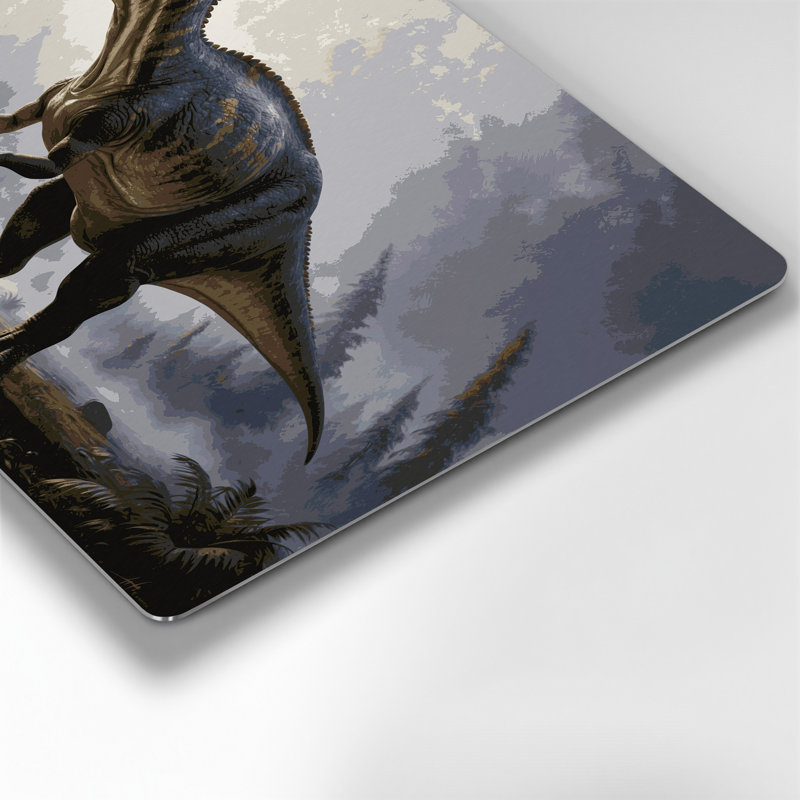 Dinosaure argentinosaurus, art mural en métal noir, H 11 po x l 14 po