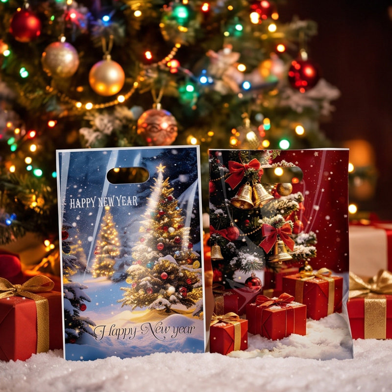 Décorations de Noël, sac fourre-tout cadeau de Noël, sac d'emballage cadeau pour la veille de Noël