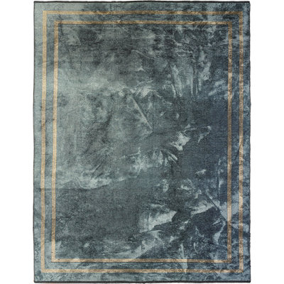 Tapis luxueux bleu clair / beige / gris Rapture