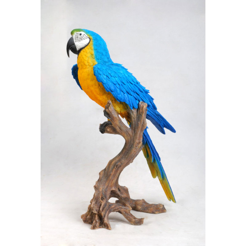 Statue ara, Bleu / Jaune