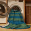Machine Washable Horizontal Stripes Blue Area Rug-385181120