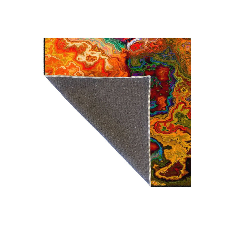 Patterned Woven Base Washable Rug, Rectangle 3'3" x 4'11" Rug Pad Included