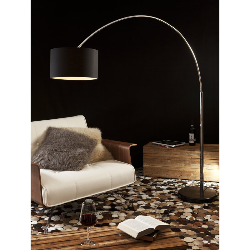 Ali 210cm Arched Floor Lamp, Black
