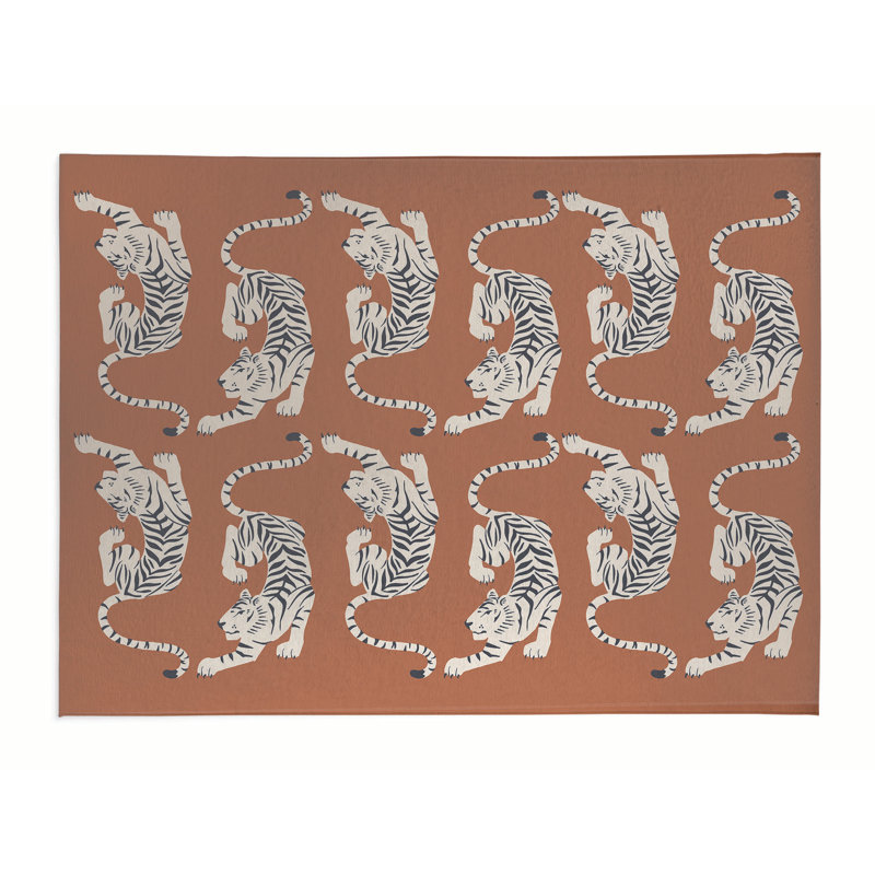 Hey Tiger Area Rug, Rectangle 5' x 7'