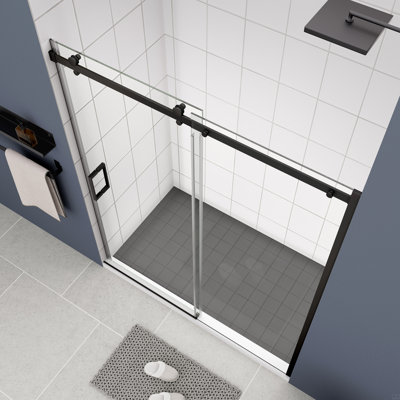 Glass Shower Door, Sliding Door, With 5/16" Tempered Glass