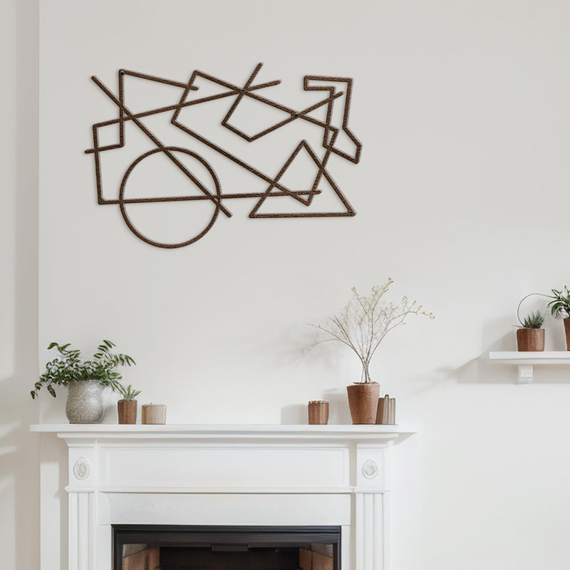 Décoration murale en métal, Bronze, H 16 po x l 24 po x P 0,05 po