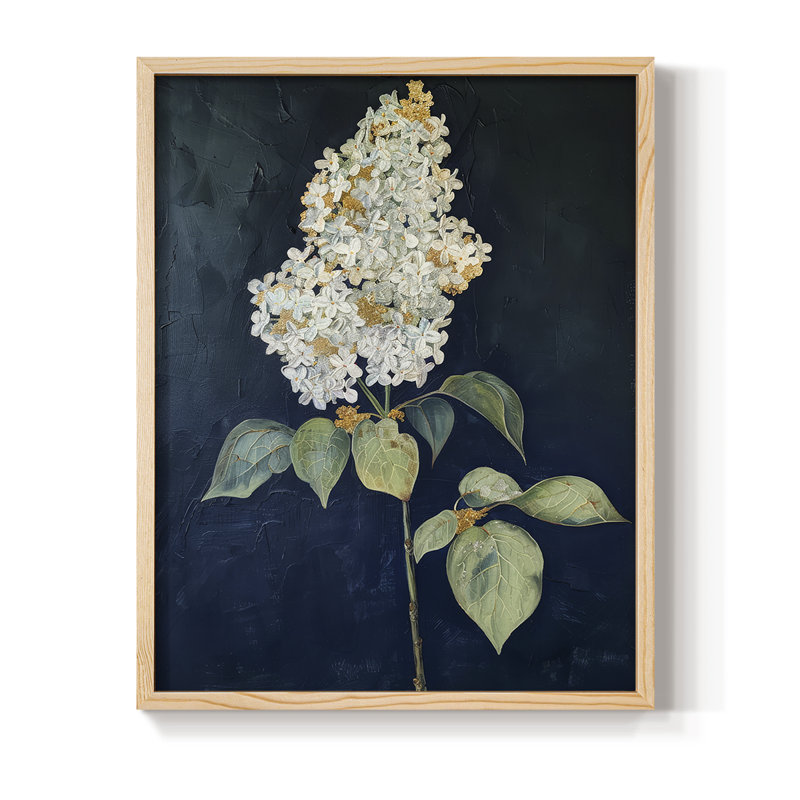 Impression encadrée FLORAL Series CLXV - bois massif, H 30 po x l 24 po