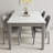 White + Gray Rectangular Sintered Stone + Solid Wood Dining Table-1523287041