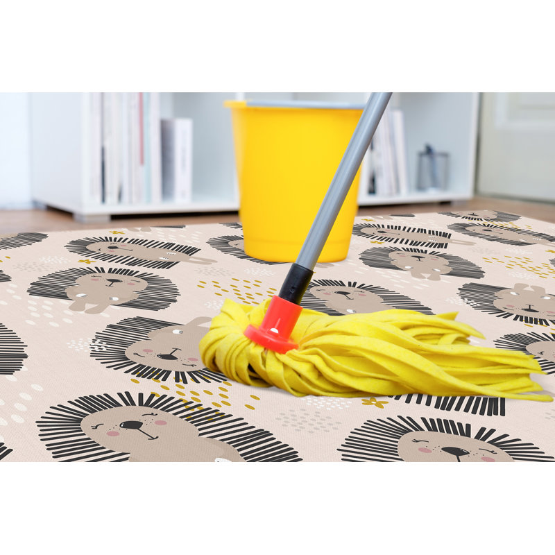 Saarim Vinyl Machine Printed Area Rug, Rectangle 100 x 150cm