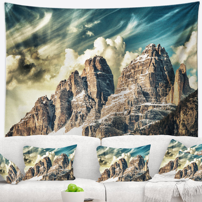 Dolomites de polyester haut de tapisserie avec accessoires suspendus inclus, H 32 po x l 39 po