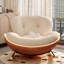 Chaise berçante moderne avec repose-pieds-111645345